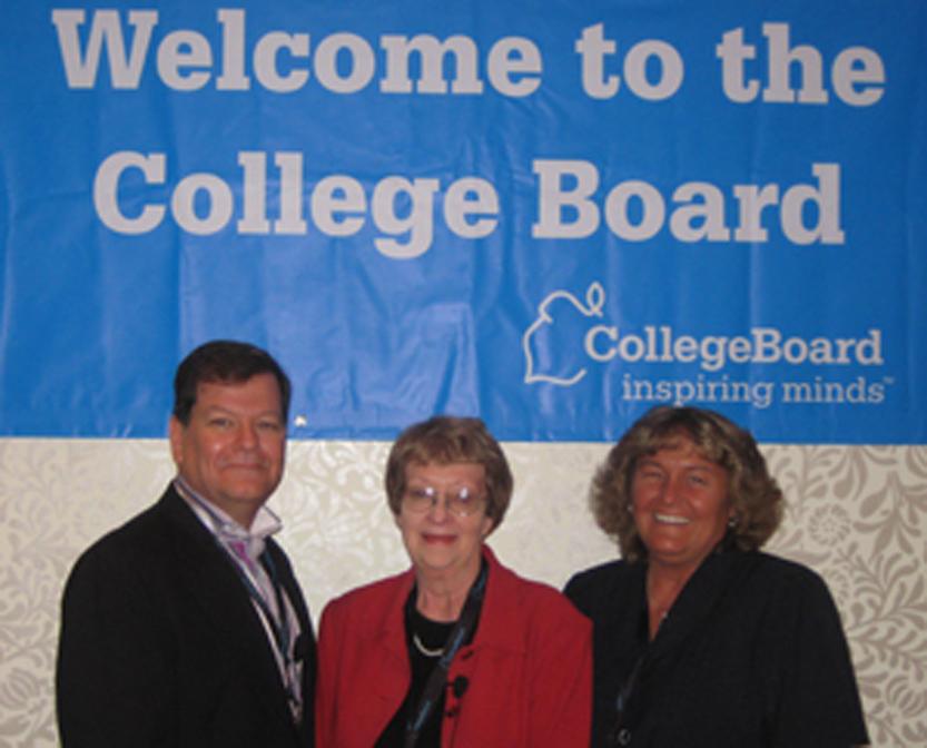 Fran Sharer (middle) with other VA Beach instructors. Photo from vbschools.com