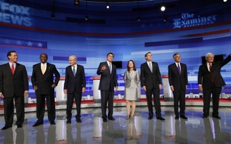 Republican candidates meet at a debate earlier this year. Photo courtesy of the Atlantic Wire