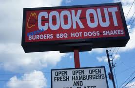 Cookout is the place to be late at night!