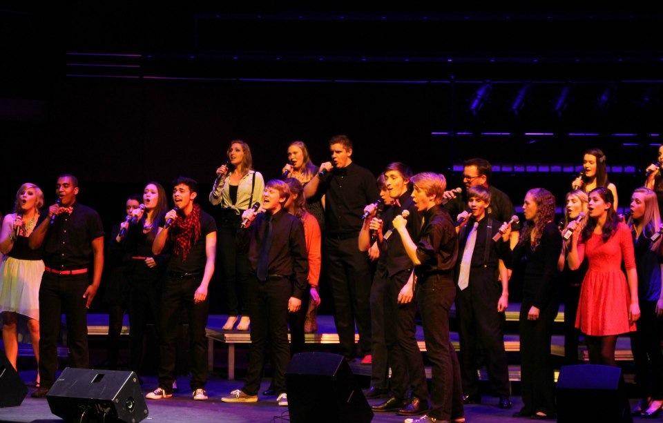 Last years Sing Out participants on stage at JMU