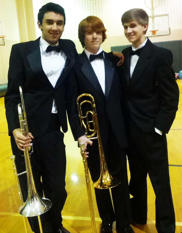 From left: Junior Valerio Aleman, sophomore Johnny Aigner, junior Andy King.  