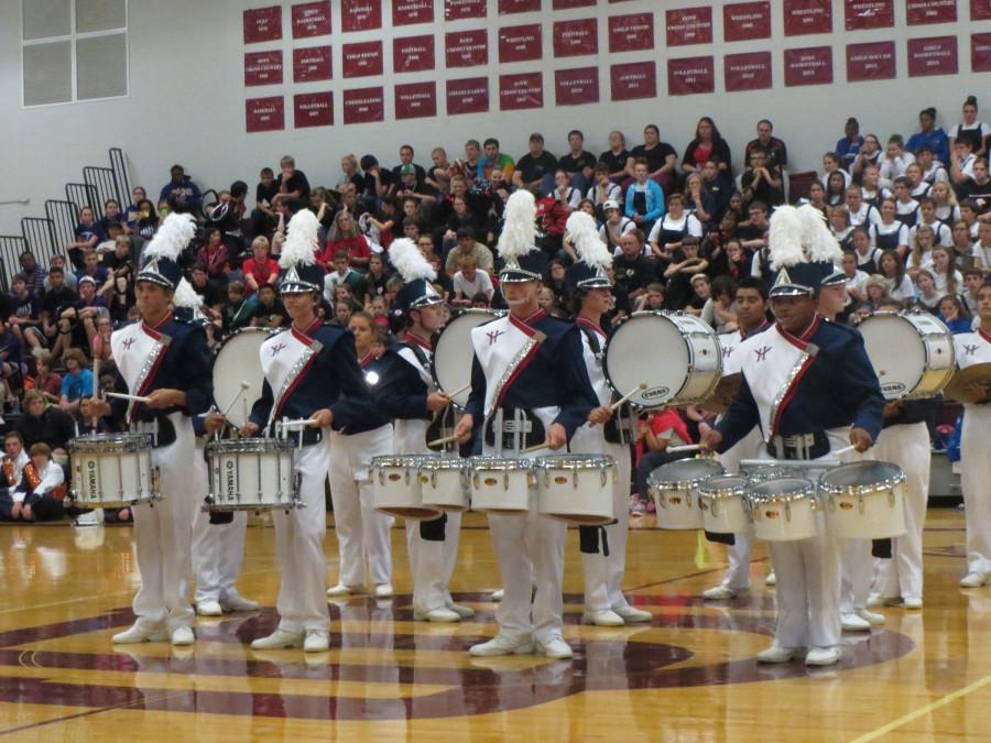 HHS Drumline competes for the Best Drumline trophy. 