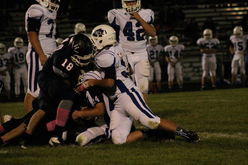 HHS players tackle Fort Defiance player