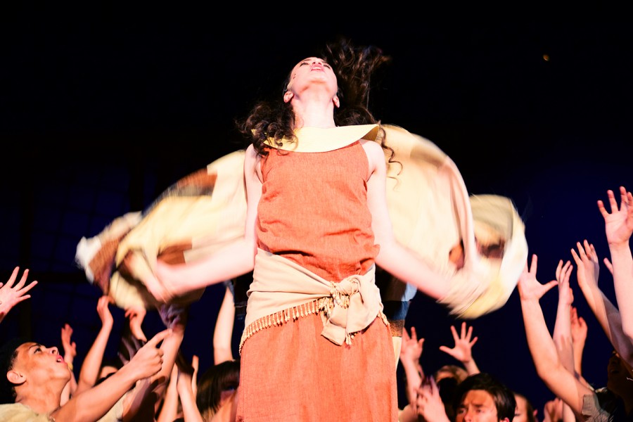 Senior, Jaymie Inouye, during Dance of The Robe in the Aida Musical.