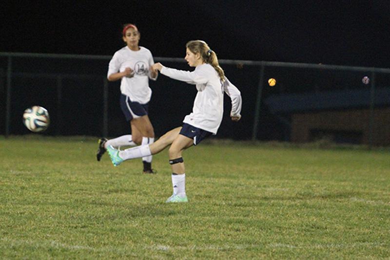 Abby Campillo keeps the ball out of the backfield.