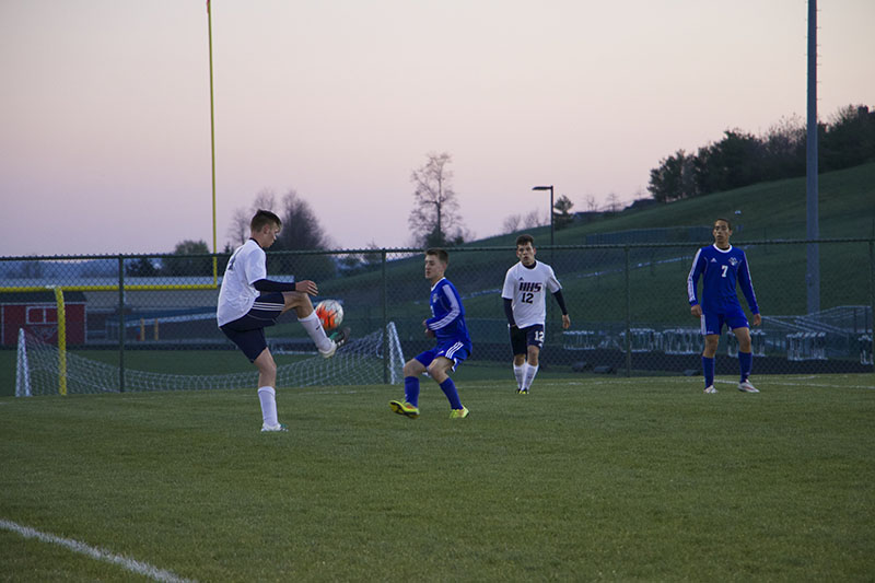 Junior Cameron Neary intercepts the ball.
