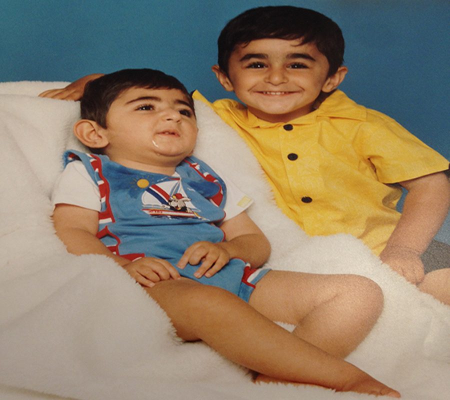 Lawan Rasul poses with his brother during childhood 