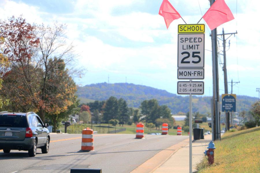 The speed limit on Garbers Church Road has changed due to the new elementary school. 