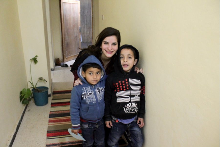 DiNapoli poses with her host family in Jordan.