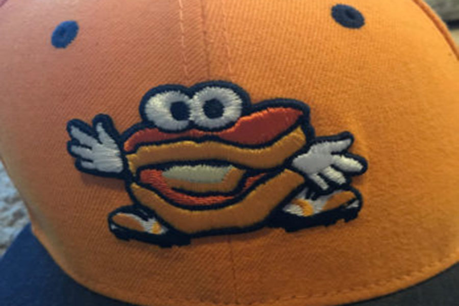 The writers Montgomery Biscuits hat.