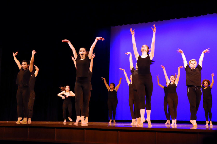 Dancers perform a piece during the concert.