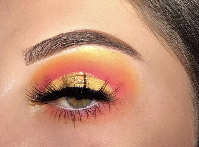 Junior Abby McCollum creates a vibrant eyeshadow look for her Instagram account, @makeupbyabby_paigeee. McCollum began her self-taught makeup Instagram account when she realized she wanted to showcase her looks and find more inspiration with other makeup Instagram account users. 