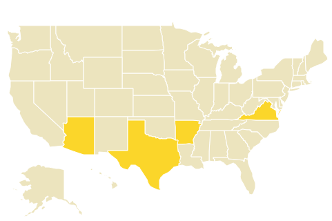 Freshman Edgar Bautista has moved seven times and lived in several states, including (as shown above) Arizona, Arkansas, Texas and Virginia.