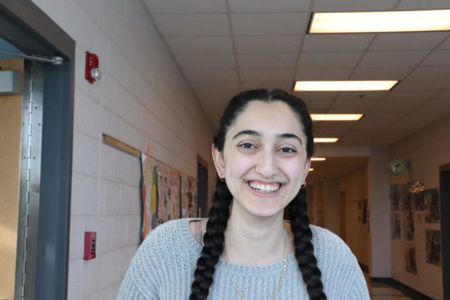Senior Ayam Ali did her service project to help female students gain more access to free period products.