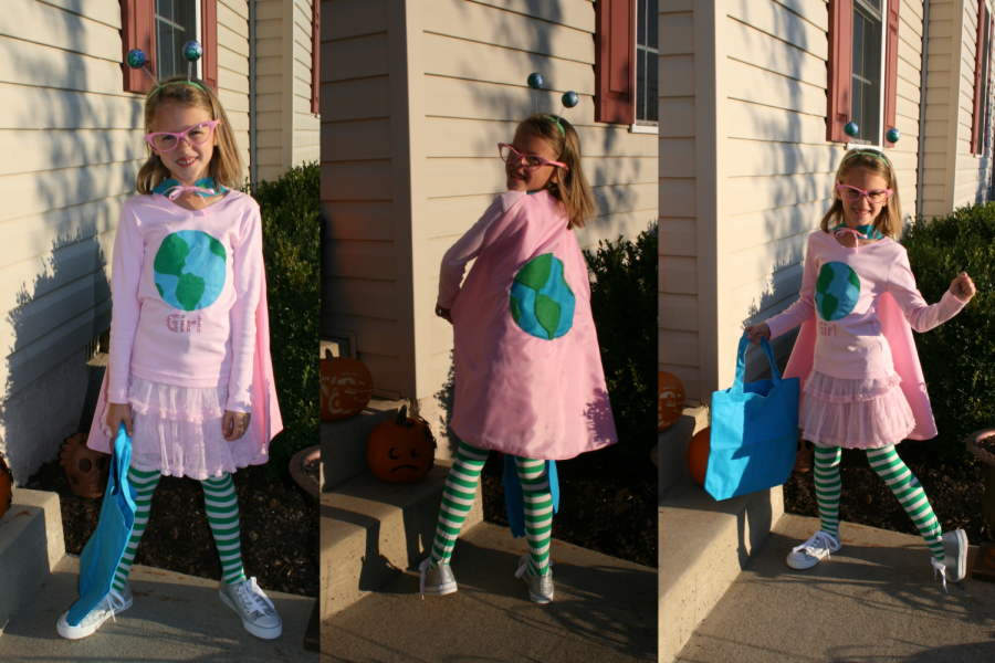 This is one of Fornadels favorite Halloween costumes, Earth Girl. She designed this costume herself.