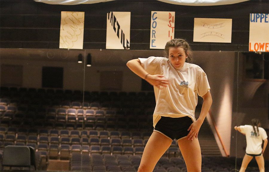 Sydney Shaver performs the routine created by herself for an upcoming showcase.