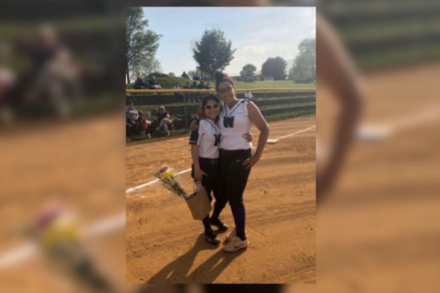 Wilson Memorial High School junior Serenity Stacy (right) stands with Yesenia Ruiz on her senior night in 2018. 