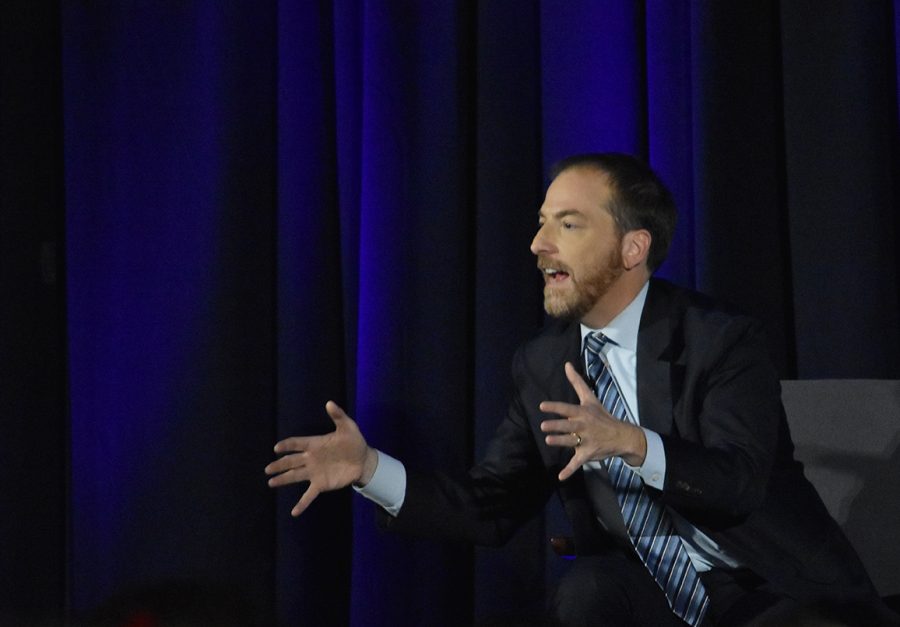 Chuck Todd, moderator of NBC’s “Meet the Press” and on-air political analyst for both TODAY and Nightly News with Lester Holt, speaks during the keynote address at the JEA/NSPA Fall National High School Journalism Convention. 