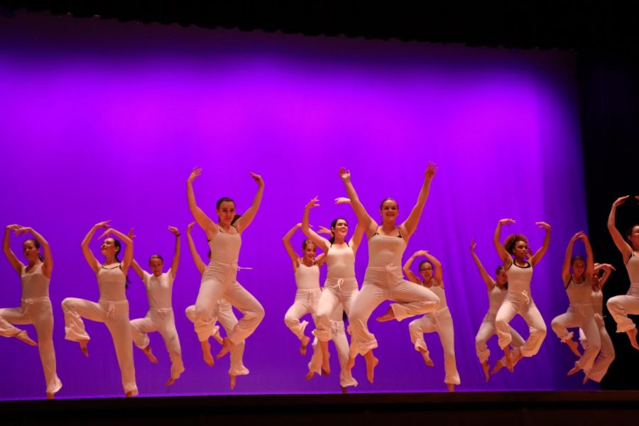 Dance Company does a pas de chat during their routine Spirit.