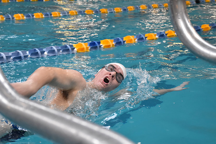 Brown goes into the last 50 meters of his race.