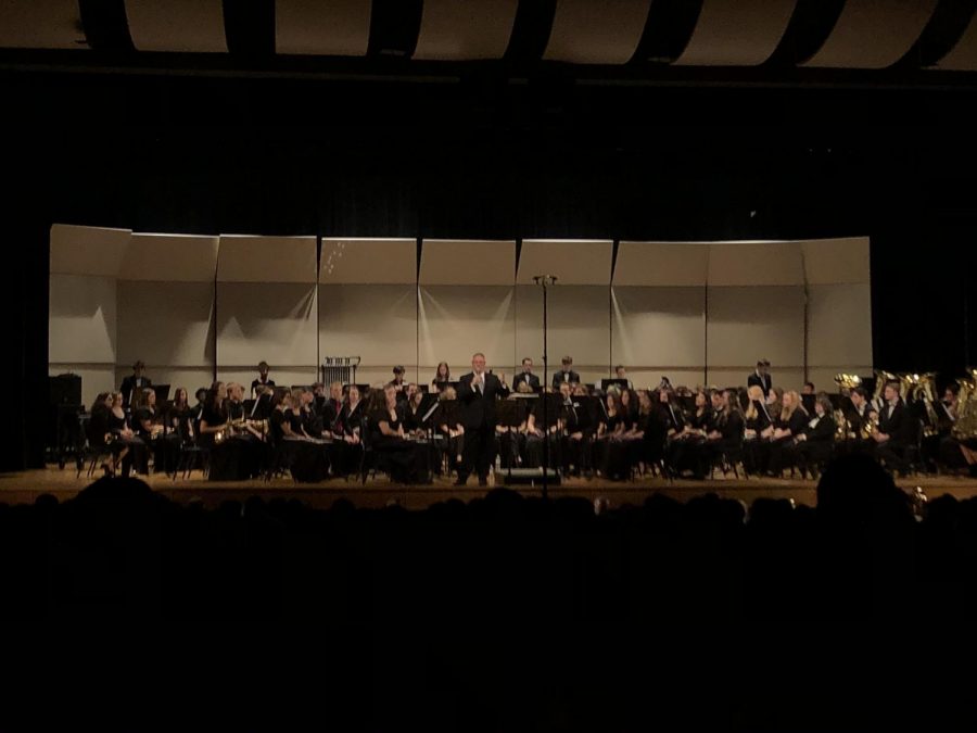 HHS band at the district band concert last Saturday.