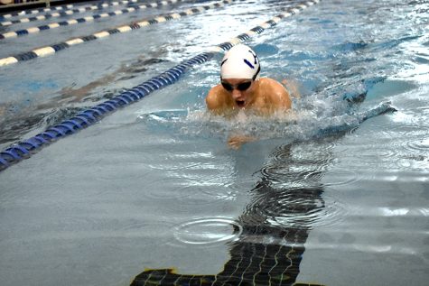 The breaststroke lap of the 200 medley relay