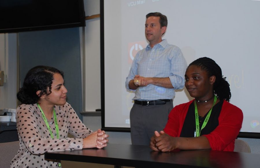 Ogundipe participates in a activity at her health sciences summer residential Governors School.