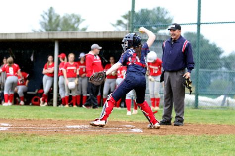 In addition to working at Once Upon a Child, senior Lydia Grogg spends most of her time after school in the spring playing softball.