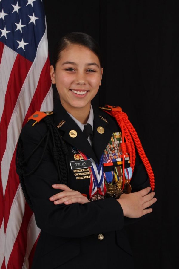 Senior Francheska Fontanez-Gonzalez in her photo for JROTC. 