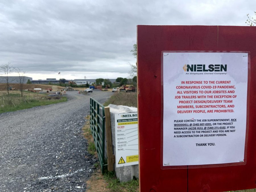 At the construction site of the new high school, no Nielsen builders are currently allowed on the site until the change order allows them to resume building.