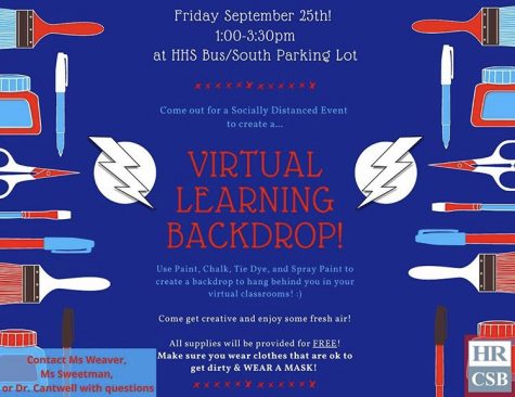 The flier for the event being held at HHS.