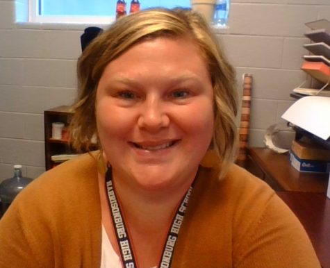 Assistant principal Jennifer Burner sits in her office during the school day.
