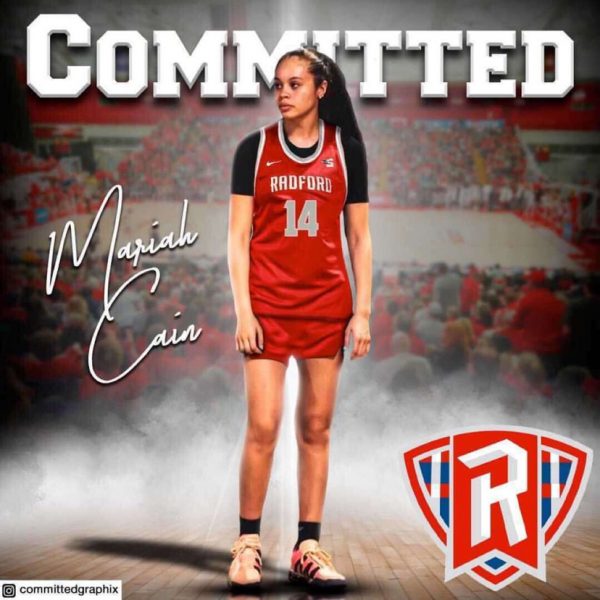 Cain first received an offer from Radford University in September of 2020. After consulting with her family and coaches, Cain felt the time was right to commit to Radford. "The Radford program is a very good program athletically and academically, they also formed a strong bond with me and made me feel like family," Cain said. 