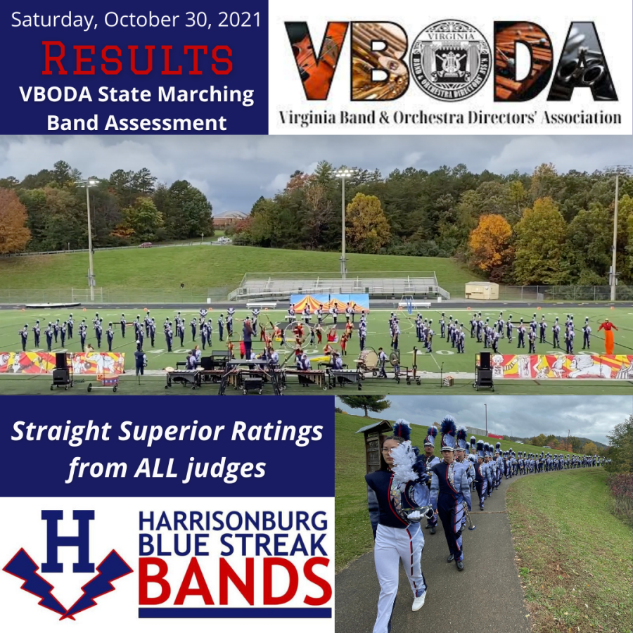 After receiving straight superiors at the Virginia Band and Orchestra Directors' Association (VBODA), the marching blue streak band will finish its season the weekend of Nov. 5-6. 