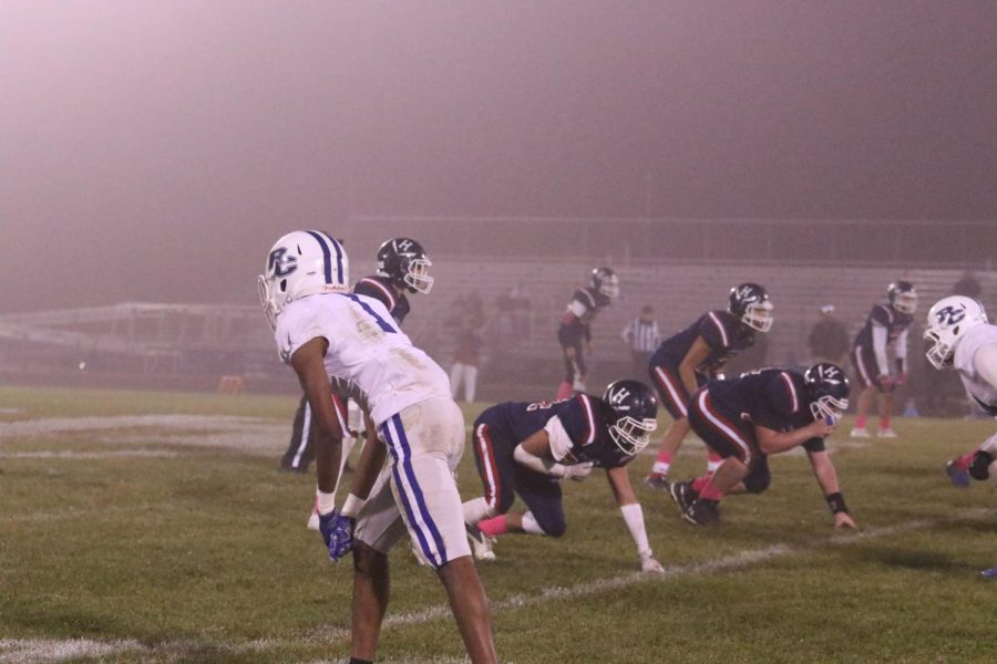 As the fog comes in the blue streaks make a good play the leads to a touchdown.