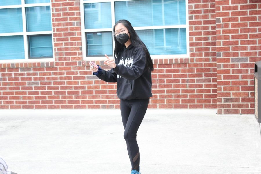Freshman Joy Li trying out for the spring play A Midsummer Nightmare based on one of Shakespeares play