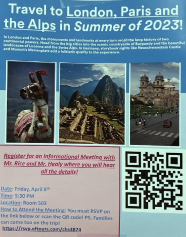 Flyers have been put up in various locations around the school indicating the details of the trip.