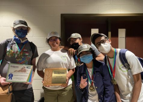 The Envirothon team poses for a picture after winning competition. 