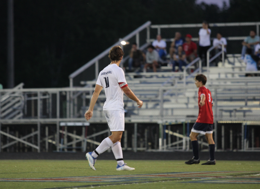 Senior captain Daniel Shulgan stands up top waiting for the ball.