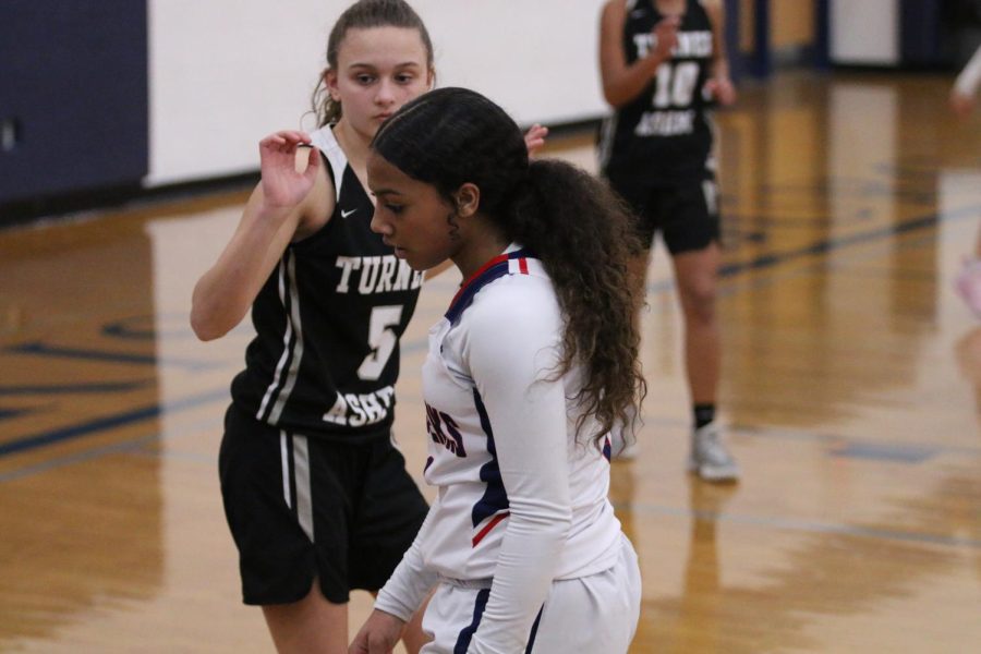 Eighth grader Sheffey Alyse didn't make the ball in the basket