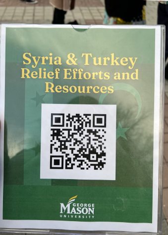 After the candle vigil students passed around a QR code with relief efforts and resources.