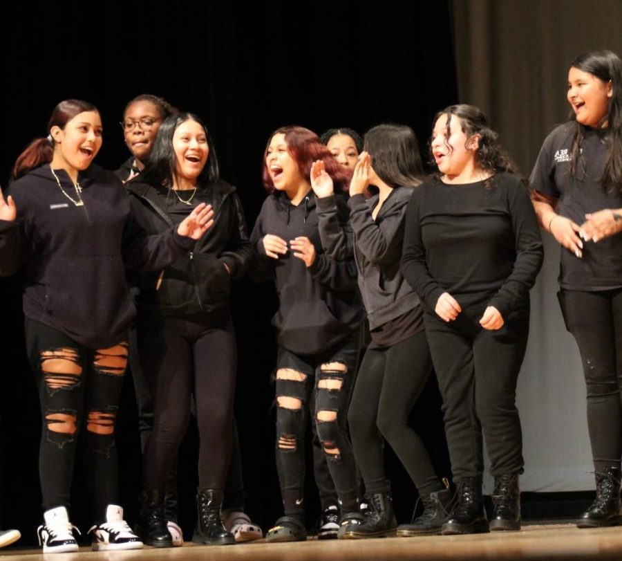 The Skyline Step Team gets the Crowd Pleaser award. The Crowd Pleaser is an award given to an act that the crowd believes gave the most energy. 