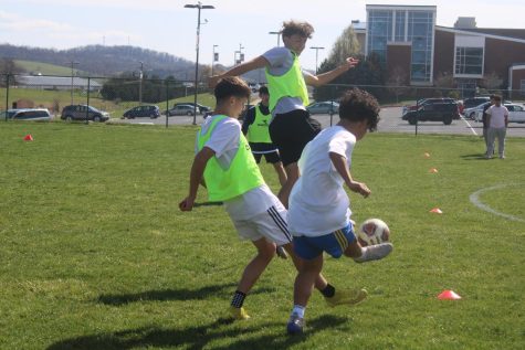Boys varsity soccer practices last Wednesday
