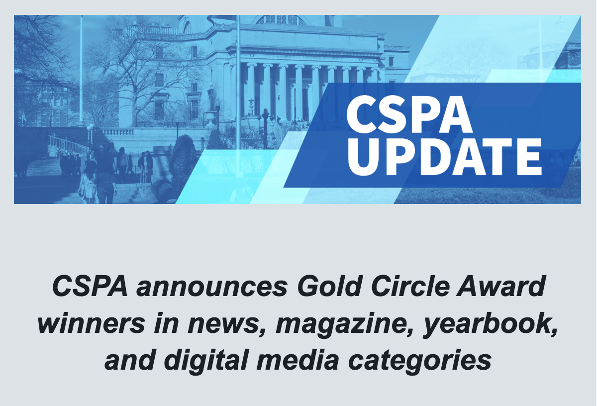 Gabel, Alsaadoon win honorable mentions in CSPA Gold Circle Awards