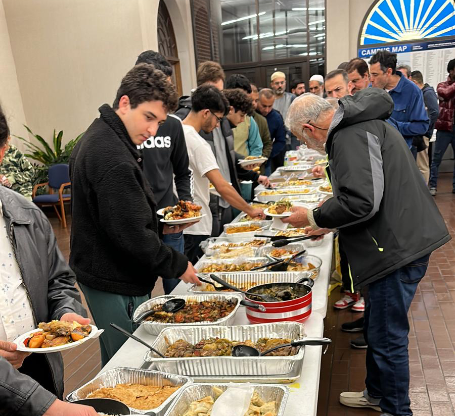 A Church in Harrisonburg holds a potluck to break their fast after Ramadan. 