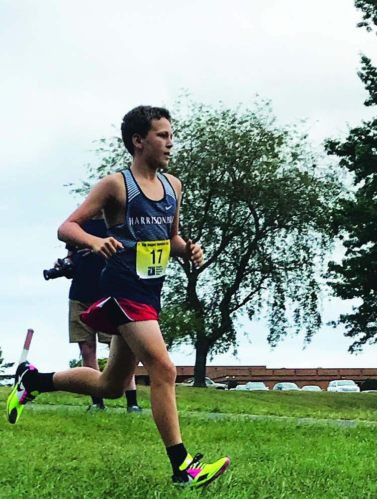 Lucas Maynard at the halfway point in the race.