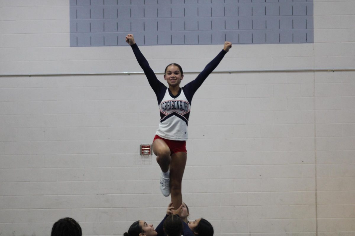 Flyer Chazlyn Hoover practices her lib.