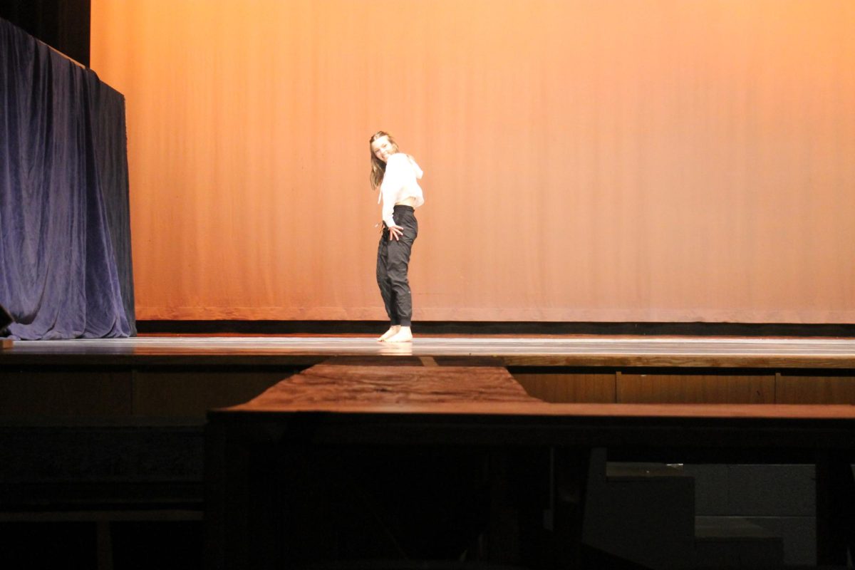 Senior Natalie Corso performs her peace entitle "Burning bright".  