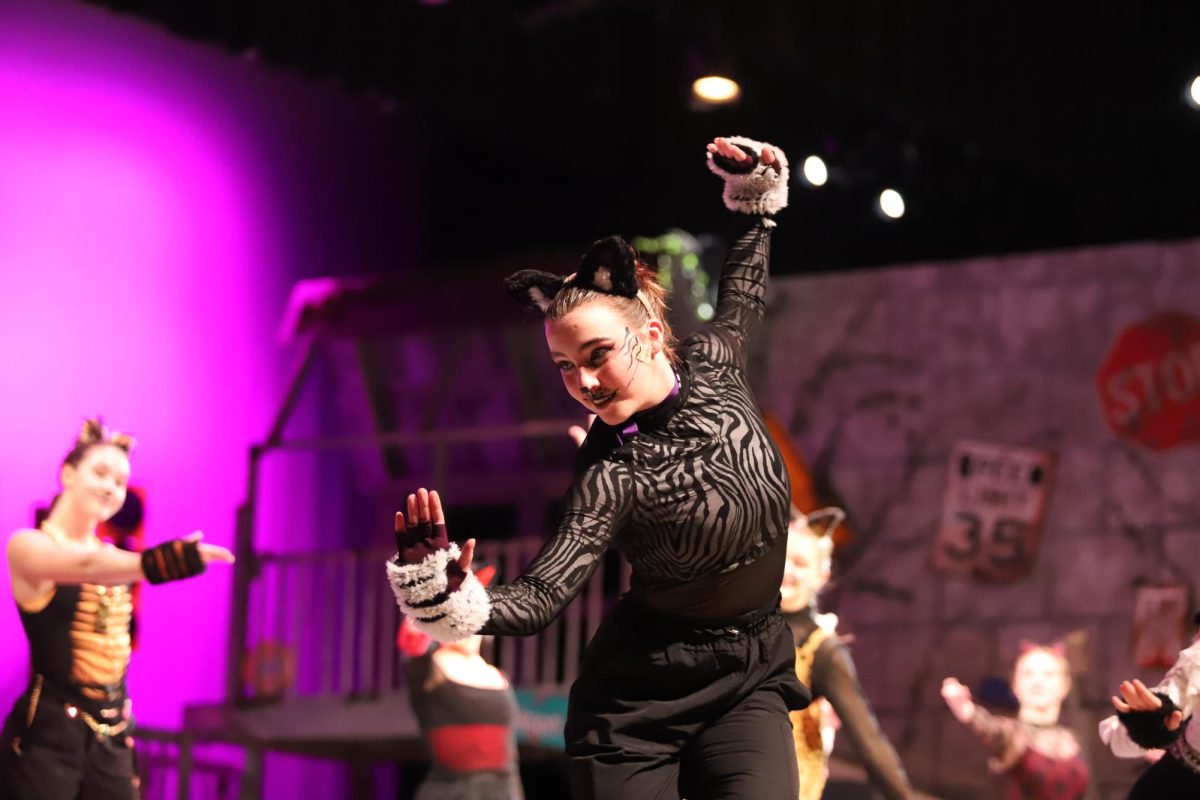 Sophomore Annie Snow dances as Bombalurina.