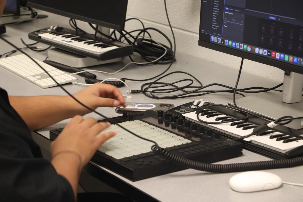 On The Road student uses beat maker to make music